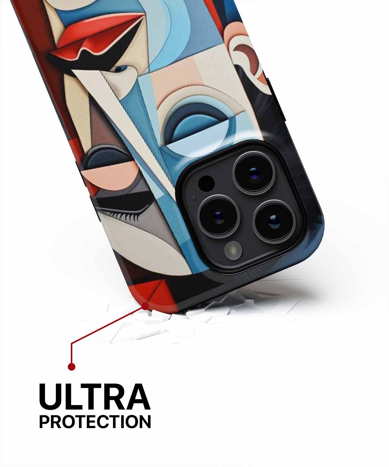 Stylish Abstract Dude with a Mustache iPhone case Case Cazify - Delivery Canada