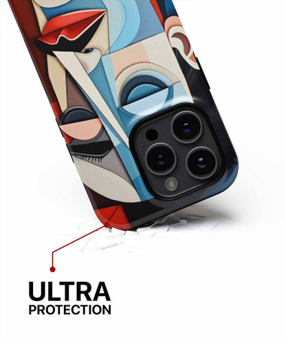 Stylish Abstract Dude with a Mustache iPhone case Case Cazify - Delivery Canada