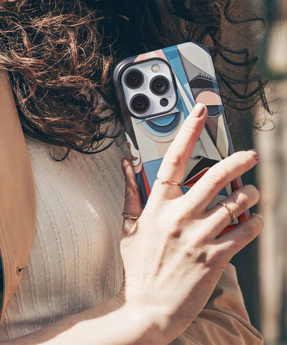 Stylish Abstract Dude with a Mustache iPhone case Case Cazify - Delivery Canada
