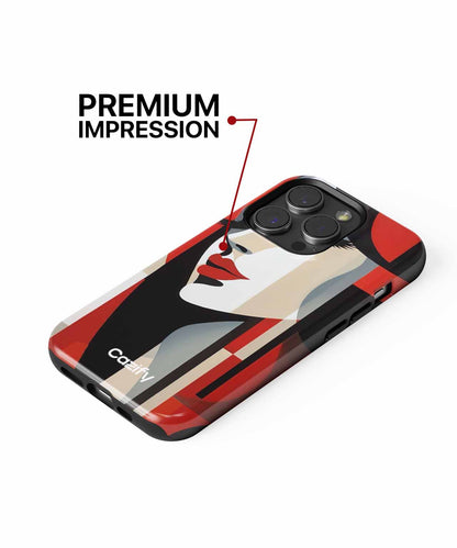 Stylish Art Deco Portrait of Confidence iPhone case Case Cazify - Delivery Canada