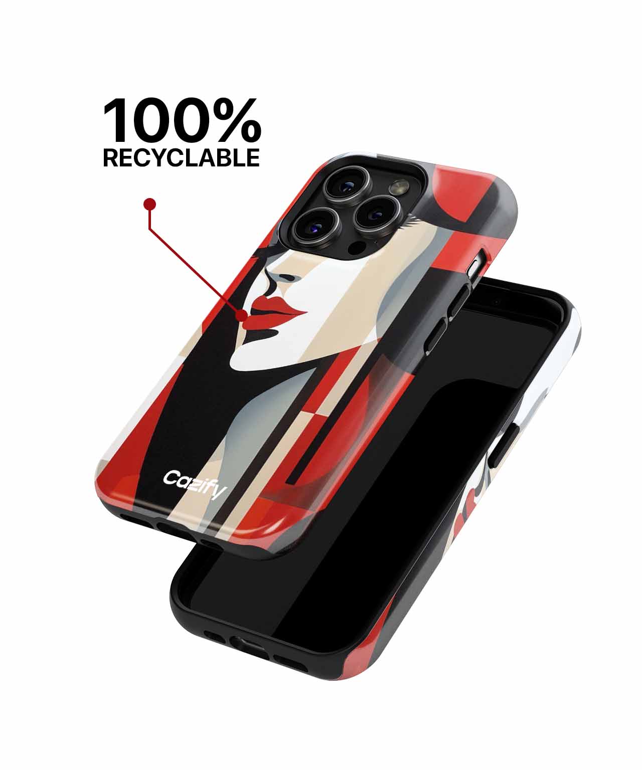 Stylish Art Deco Portrait of Confidence iPhone case Case Cazify - Delivery Canada