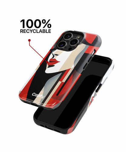 Stylish Art Deco Portrait of Confidence iPhone case Case Cazify - Delivery Canada