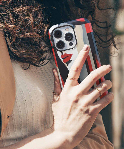 Stylish Art Deco Portrait of Confidence iPhone case Case Cazify - Delivery Canada