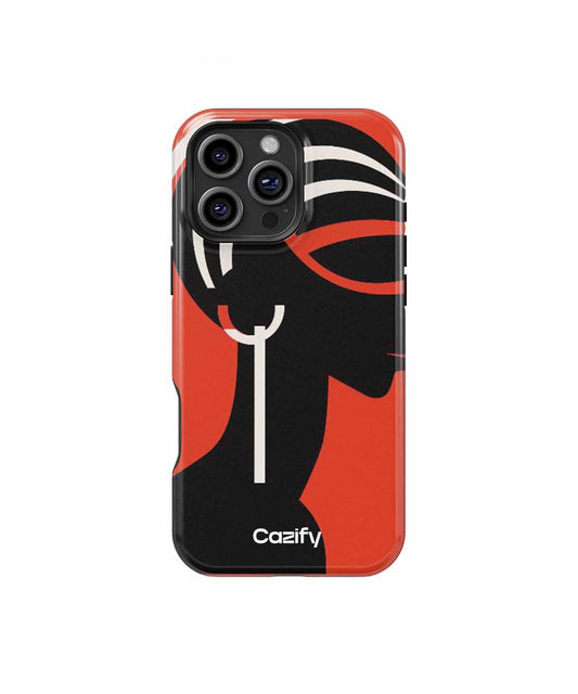 Stylish Black Silhouette with Stripes iPhone case Case Cazify - Delivery Canada