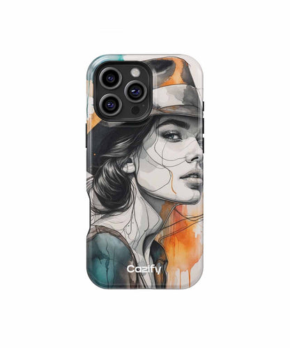 Stylish Hat Wearing Artistry iPhone case Case Cazify - Delivery Canada