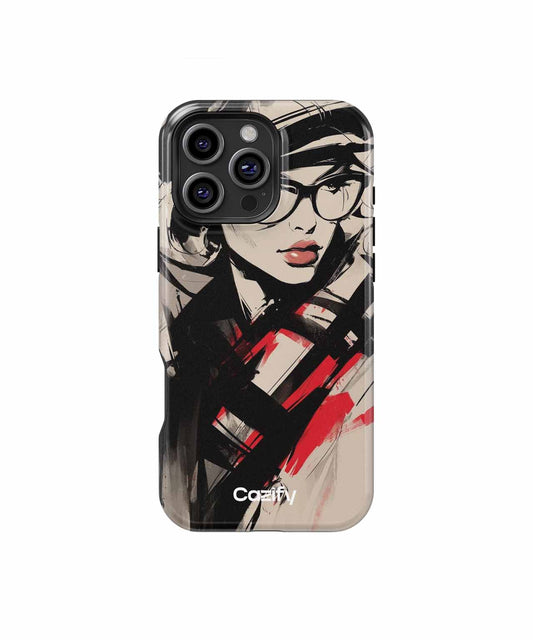 Stylish Lady in Bold Colors iPhone case Case Cazify - Delivery Canada