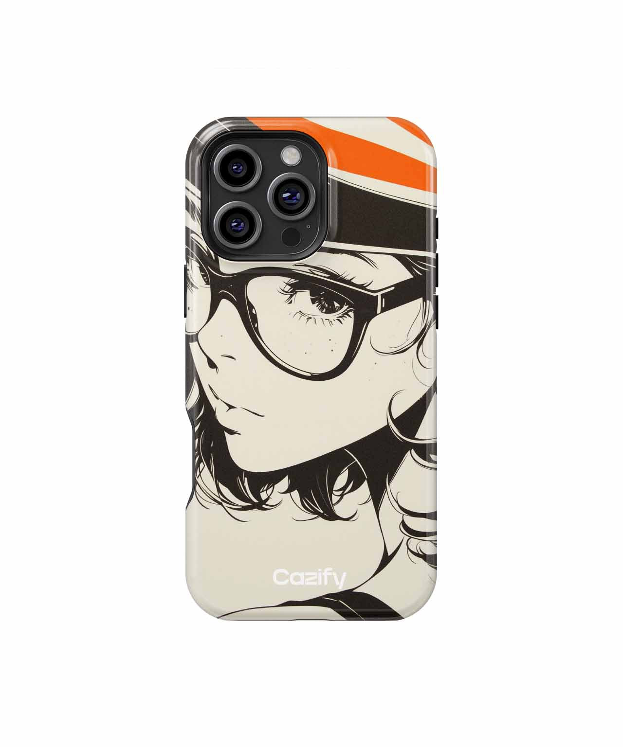 Stylish Retro Chic with Glasses iPhone case Case Cazify - Delivery Canada