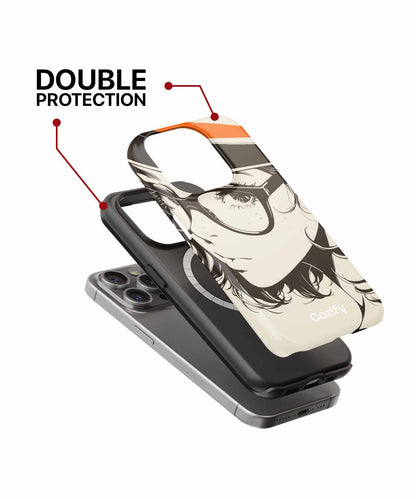 Stylish Retro Chic with Glasses iPhone case Case Cazify - Delivery Canada