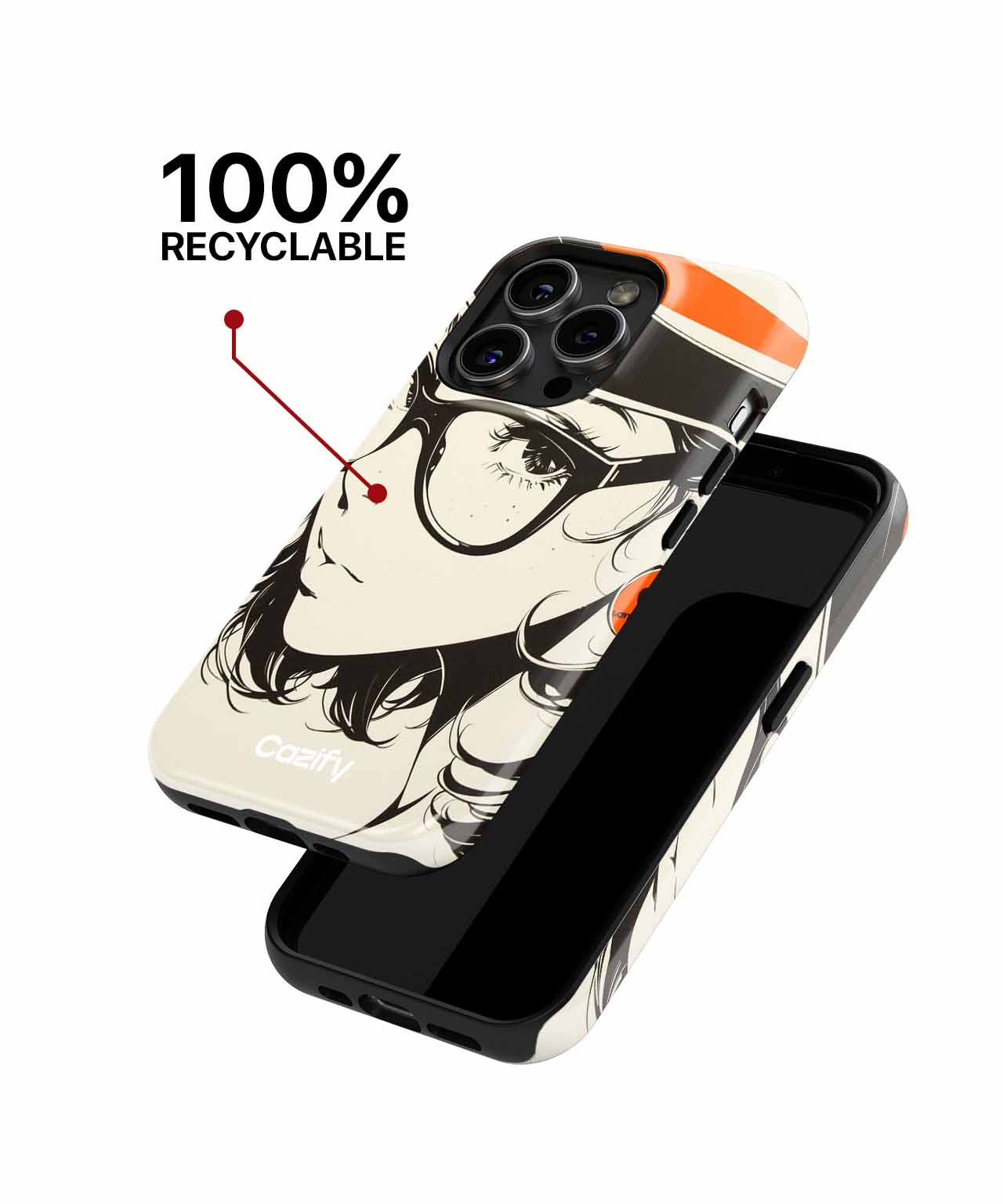 Stylish Retro Chic with Glasses iPhone case Case Cazify - Delivery Canada