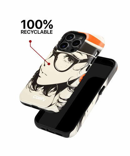 Stylish Retro Chic with Glasses iPhone case Case Cazify - Delivery Canada