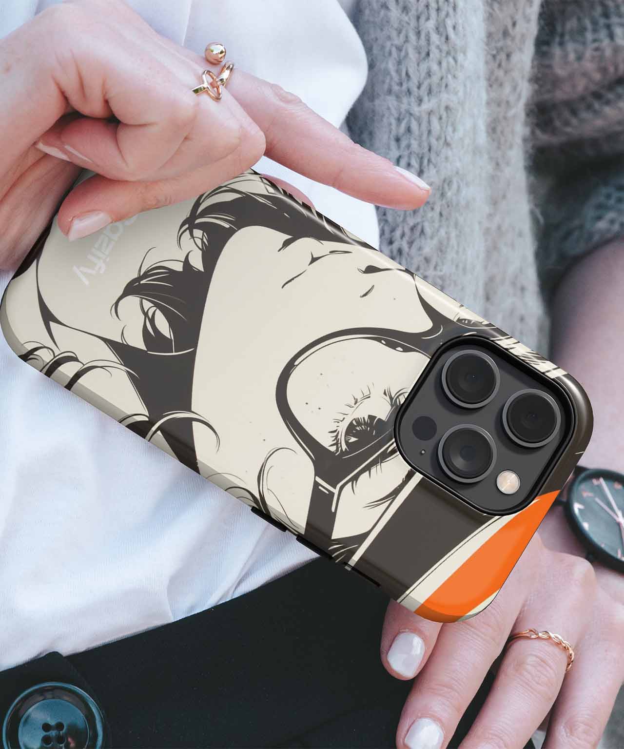 Stylish Retro Chic with Glasses iPhone case Case Cazify - Delivery Canada