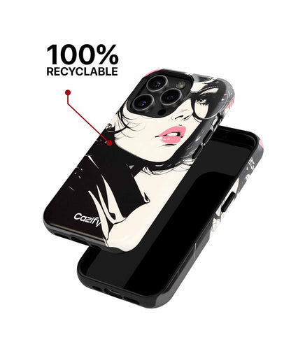 Stylish retro fashion icon with flair iPhone case Case Cazify - Delivery Canada
