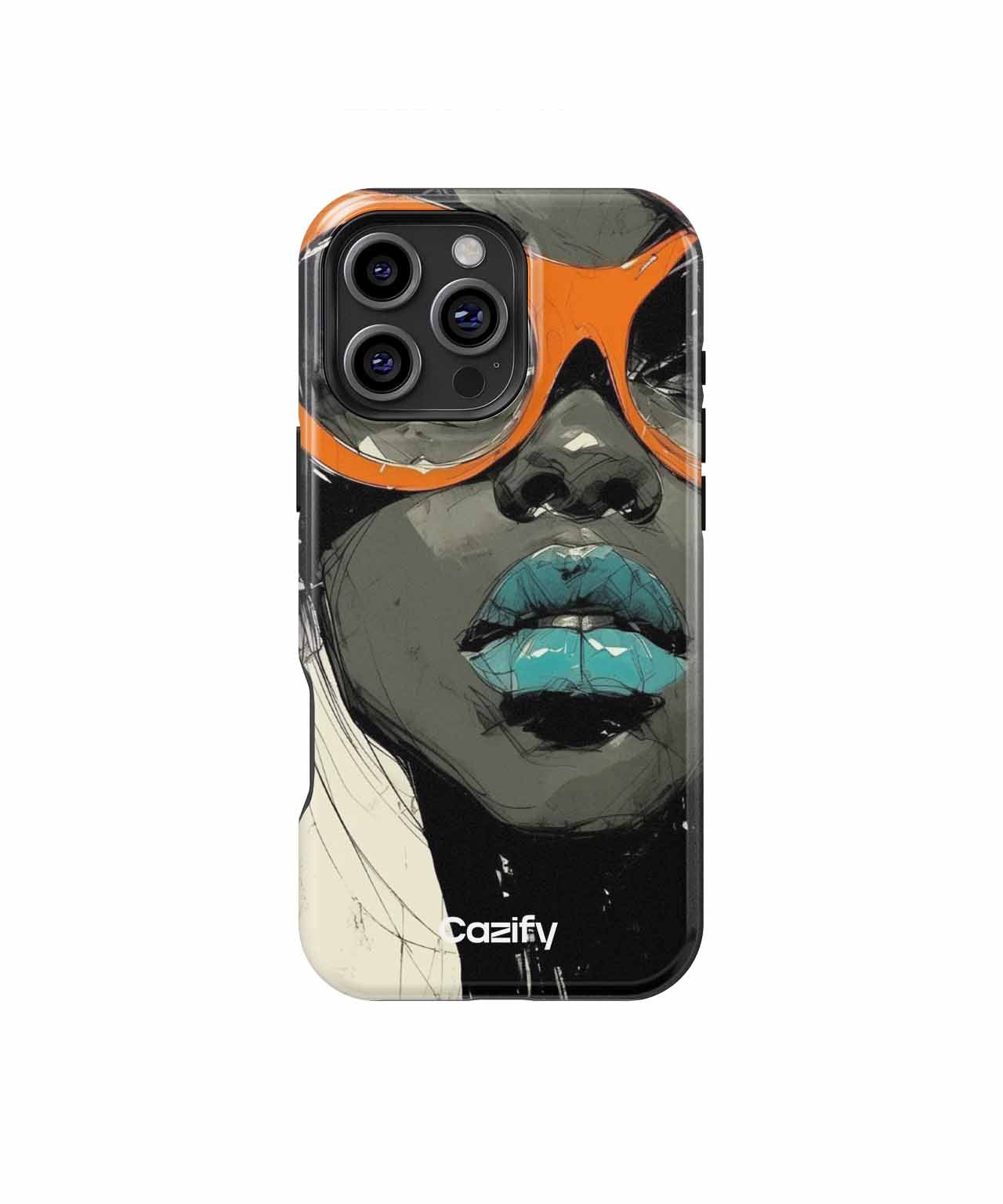 Stylish Sunglasses and Bold Lips iPhone case Case Cazify - Delivery Canada
