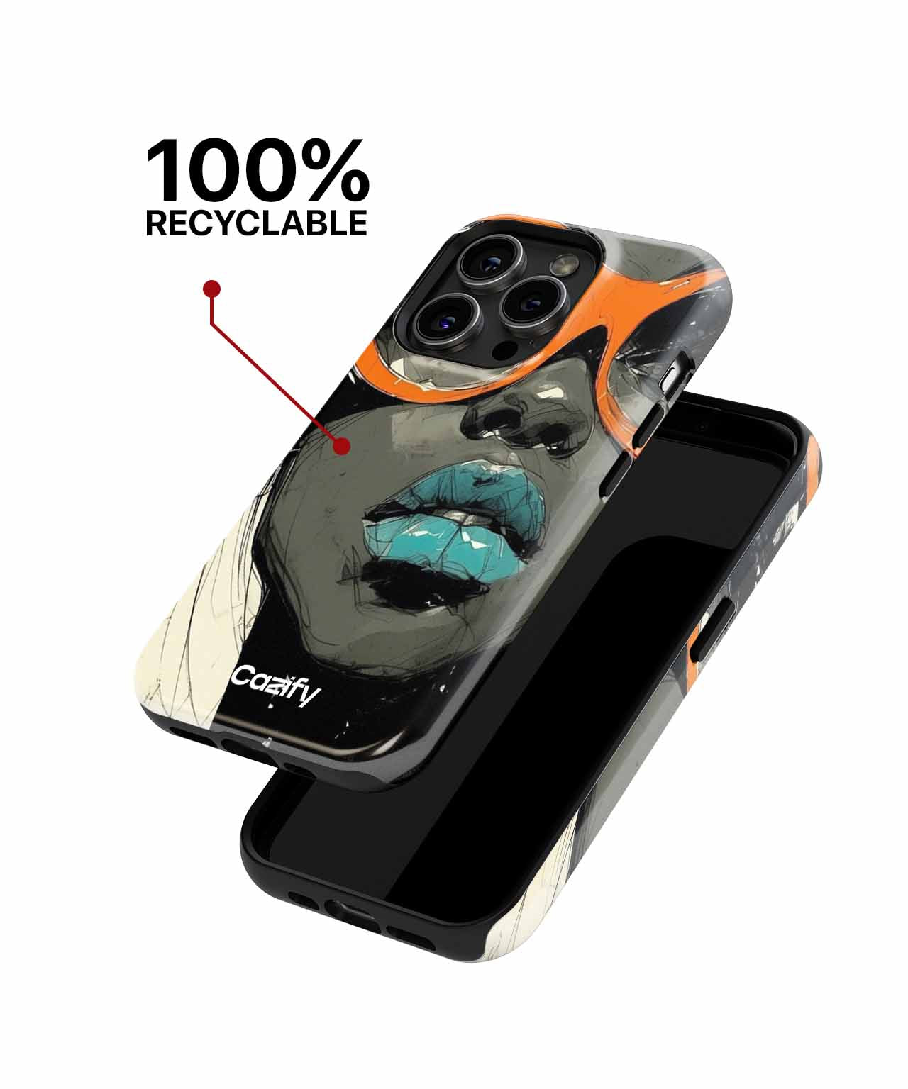 Stylish Sunglasses and Bold Lips iPhone case Case Cazify - Delivery Canada