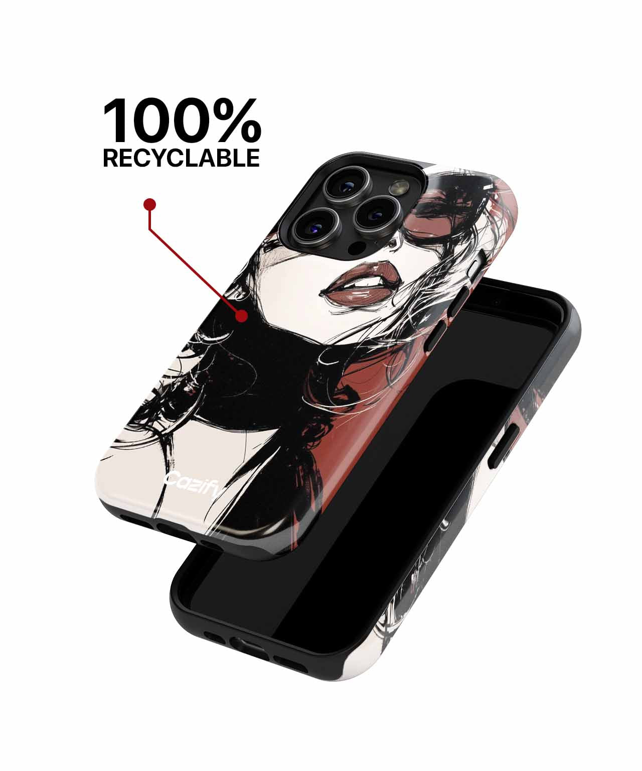 Stylish Sunglasses and Sassy Hair iPhone case Case Cazify - Delivery Canada
