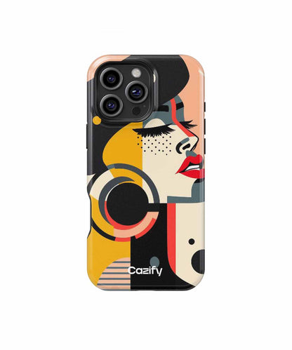Stylish Vibrant Lady with Headphones iPhone case Case Cazify - Delivery Canada