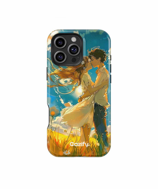 Sunlit Romantic Embrace in Nature iPhone case Case Cazify - Delivery Canada