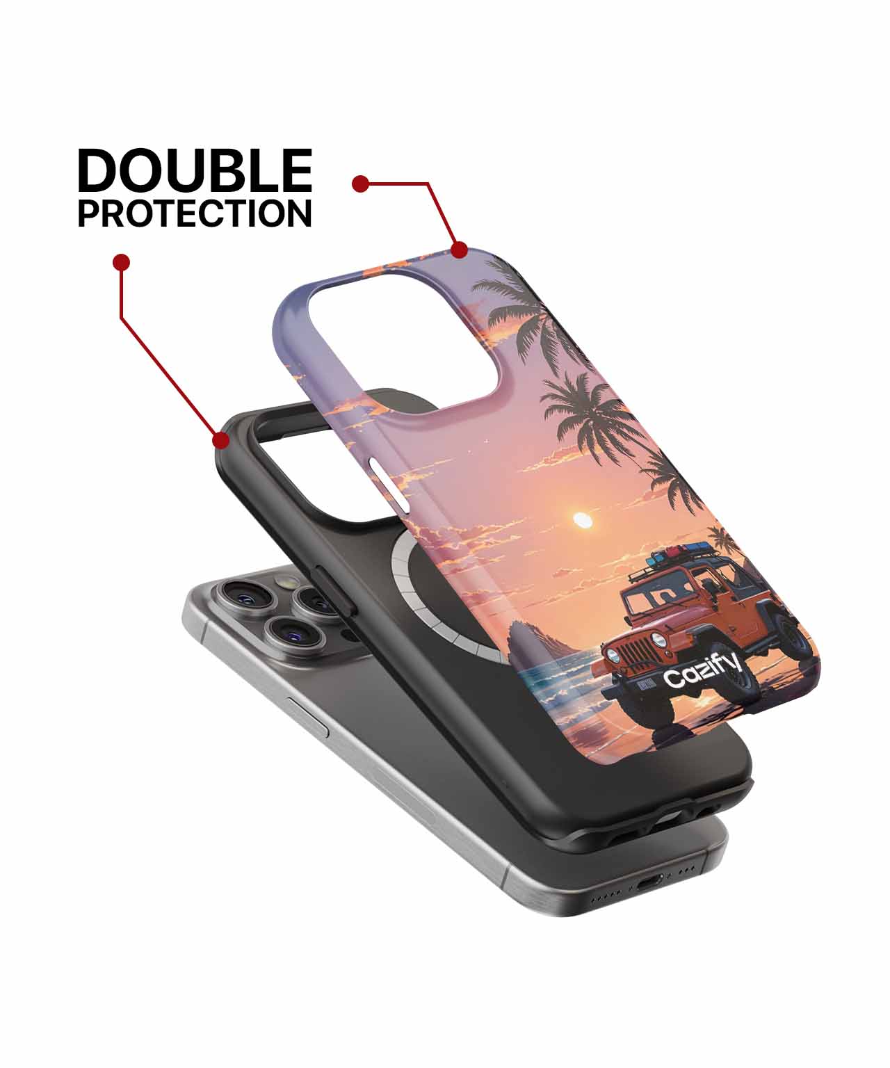 Sunny Beach Adventure with Jeep iPhone case Case Cazify - Delivery Canada