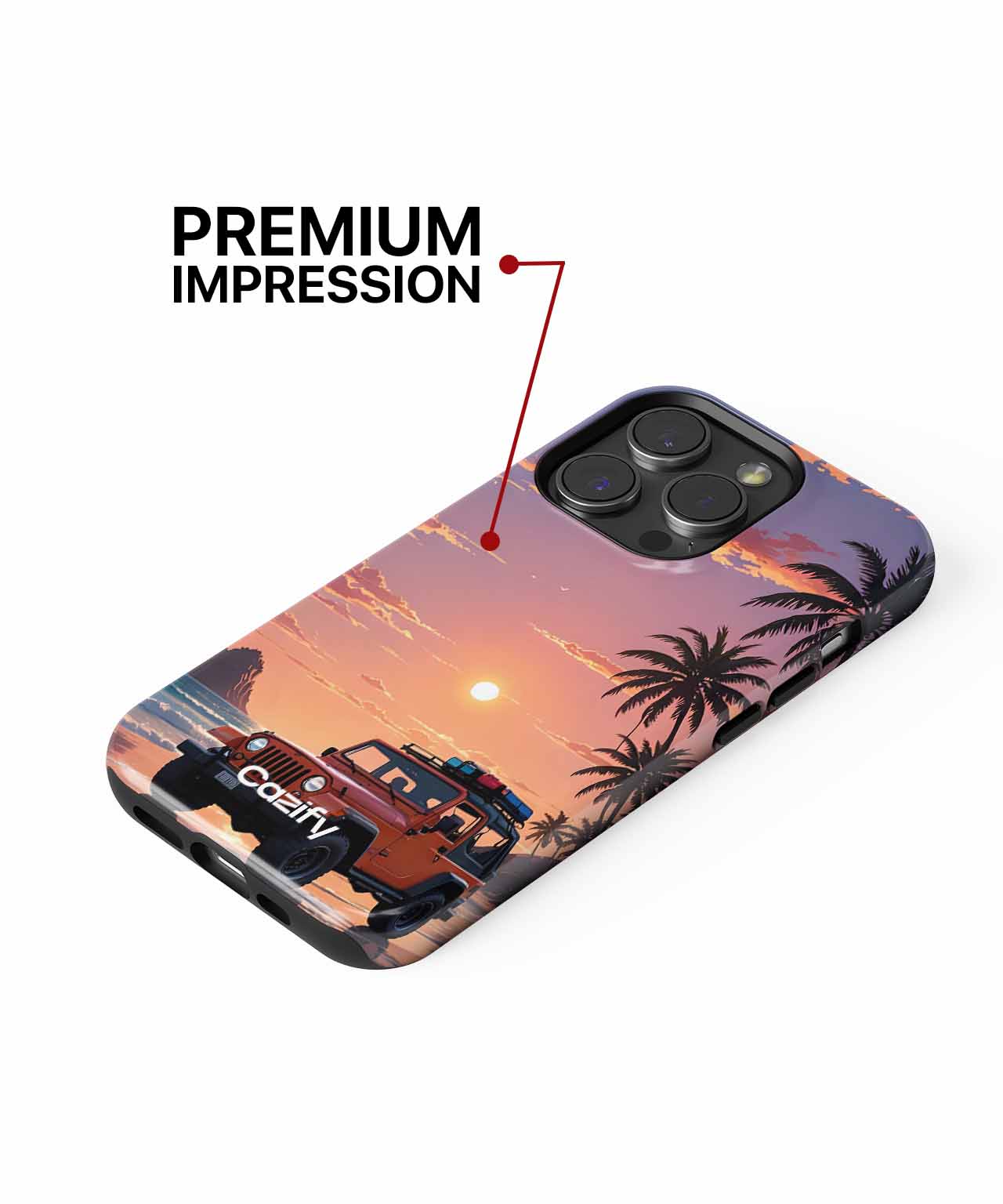 Sunny Beach Adventure with Jeep iPhone case Case Cazify - Delivery Canada