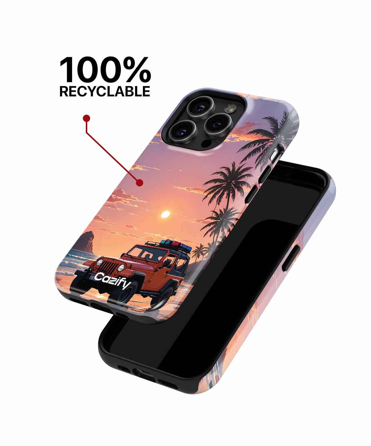 Sunny Beach Adventure with Jeep iPhone case Case Cazify - Delivery Canada