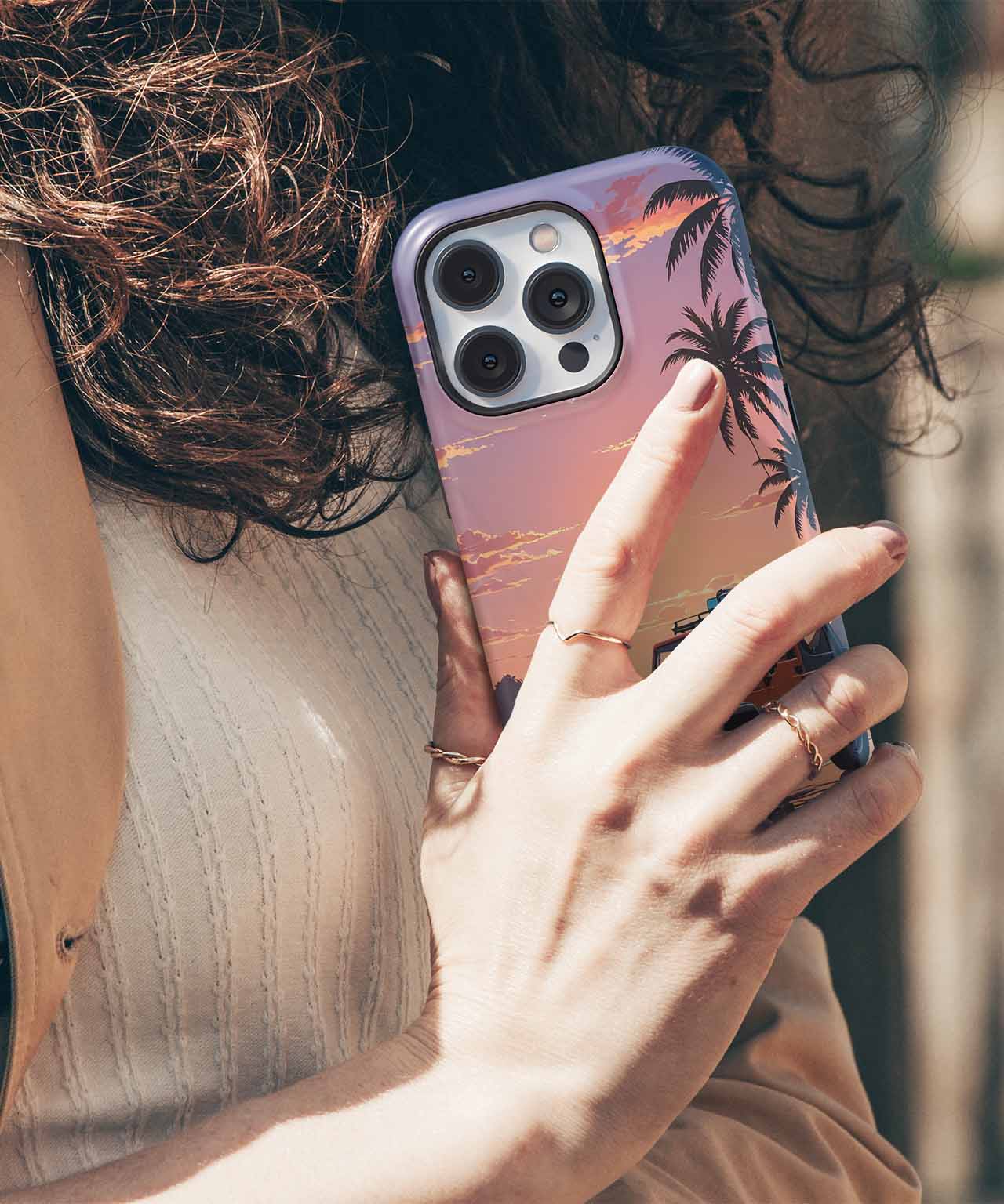 Sunny Beach Adventure with Jeep iPhone case Case Cazify - Delivery Canada