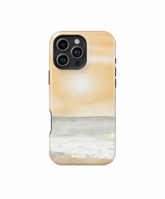 Sunny Beach Bliss with Orange Skies iPhone case Case Cazify - Delivery Canada