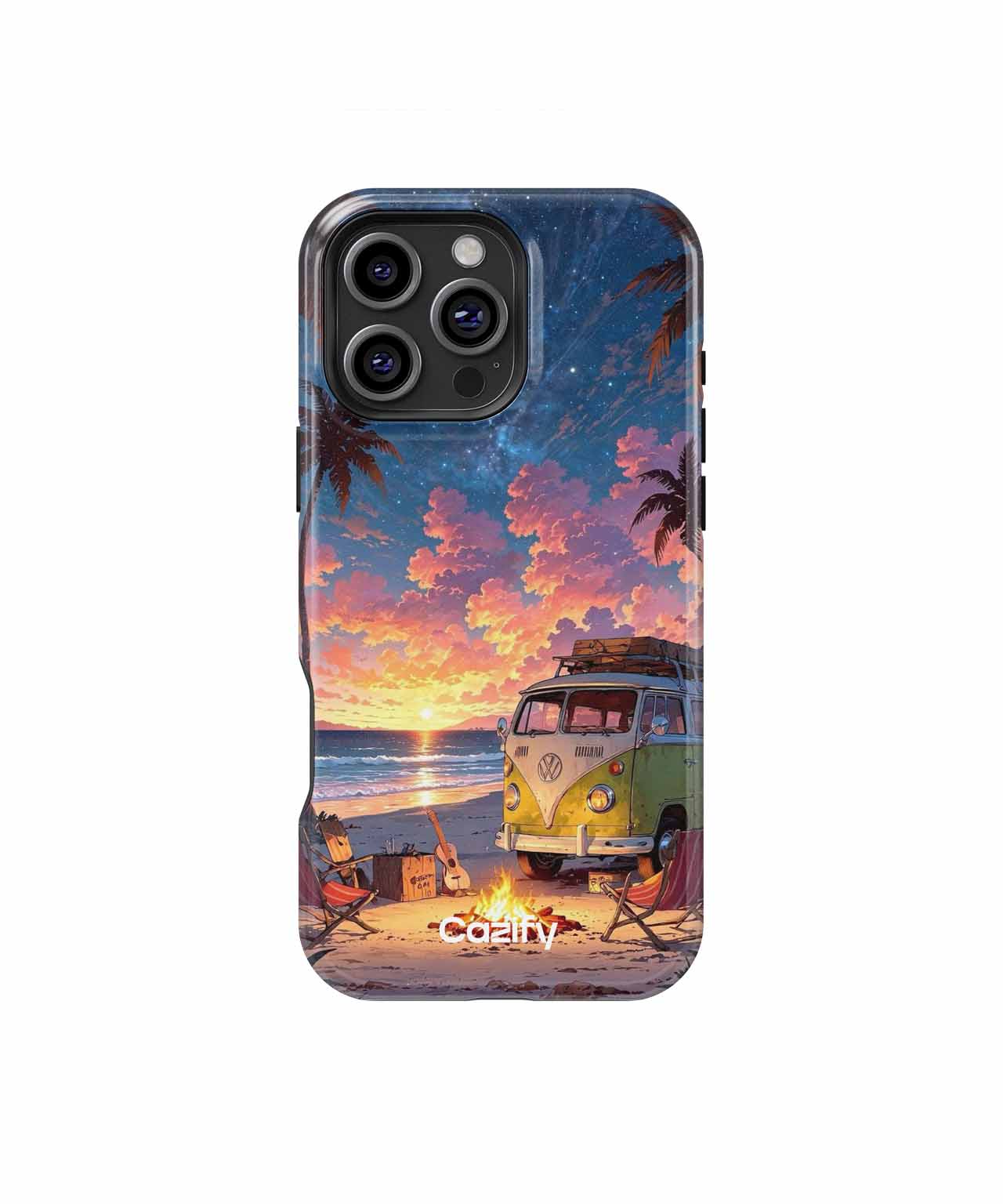 Sunny Beach Campfire Adventure iPhone case Case Cazify - Delivery Canada