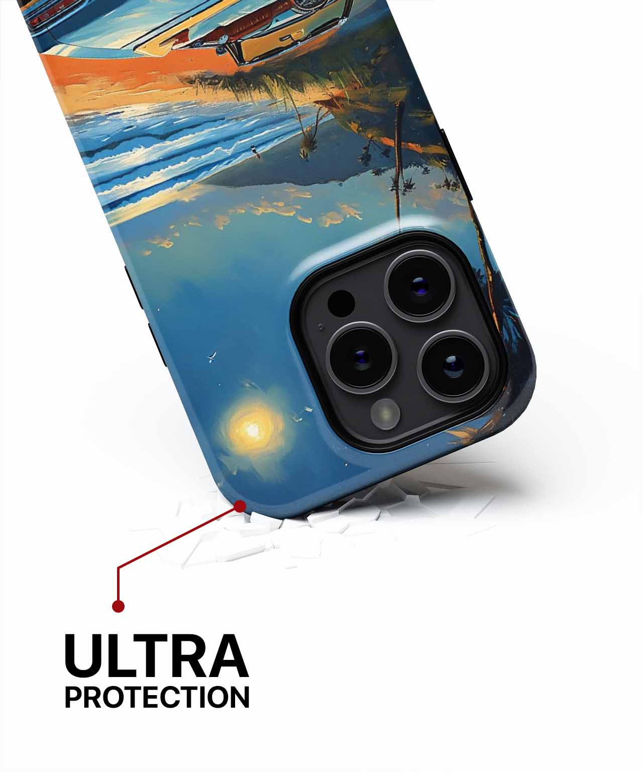 Sunny Beach Vibes with Classic Car iPhone case Case Cazify - Delivery Canada