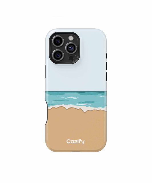 Sunny Beach Vibes with Waves and Sand iPhone case Case Cazify - Delivery Canada