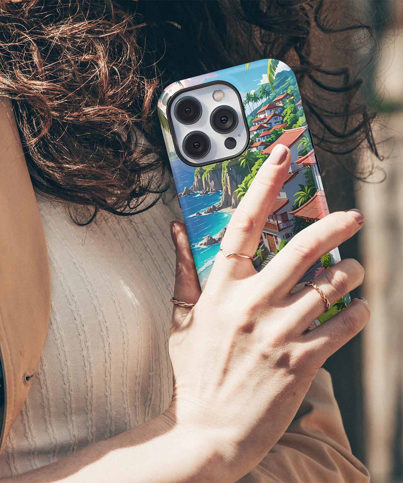 Sunny Beachside Paradise Awaits You iPhone case Case Cazify - Delivery Canada