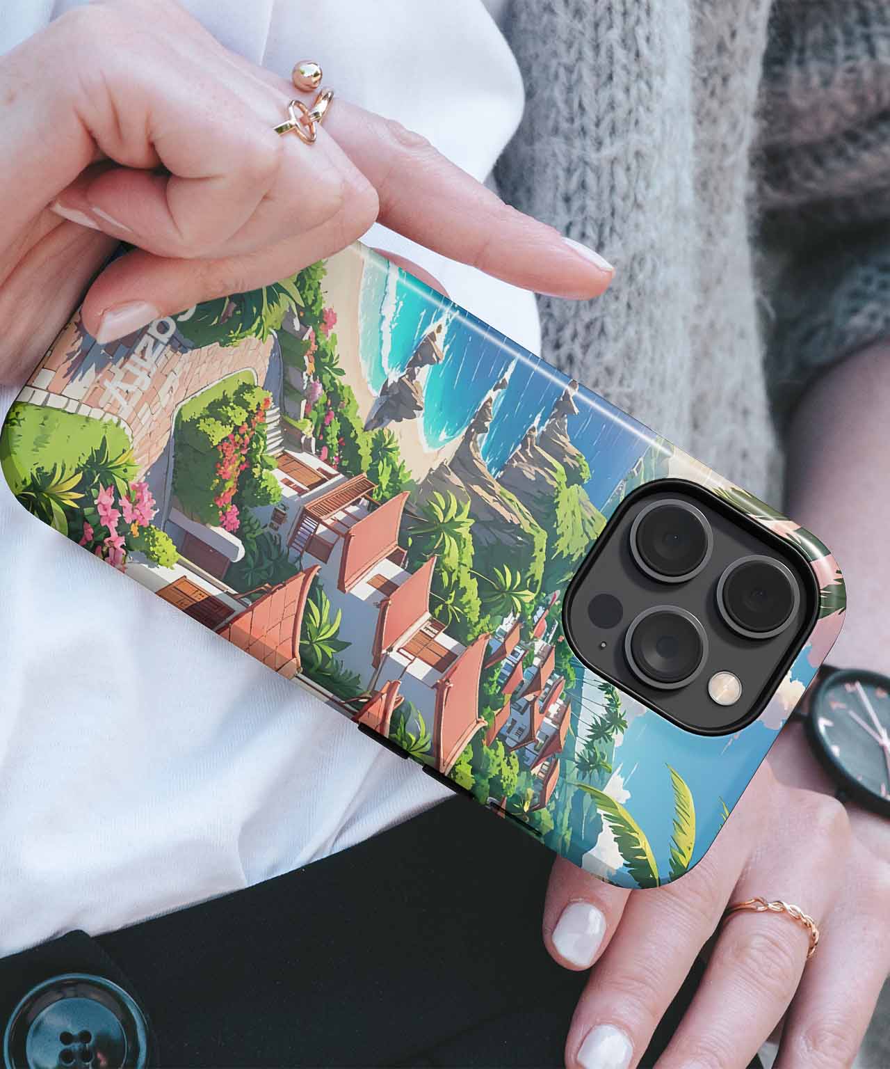 Sunny Beachside Paradise Awaits You iPhone case Case Cazify - Delivery Canada