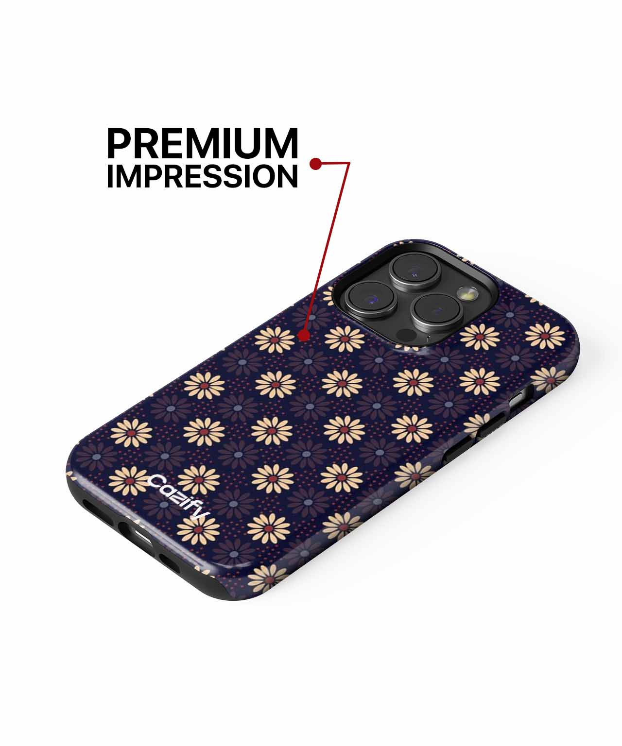 Sunny Blooms Dancing on Dark iPhone case Case Cazify - Delivery Canada