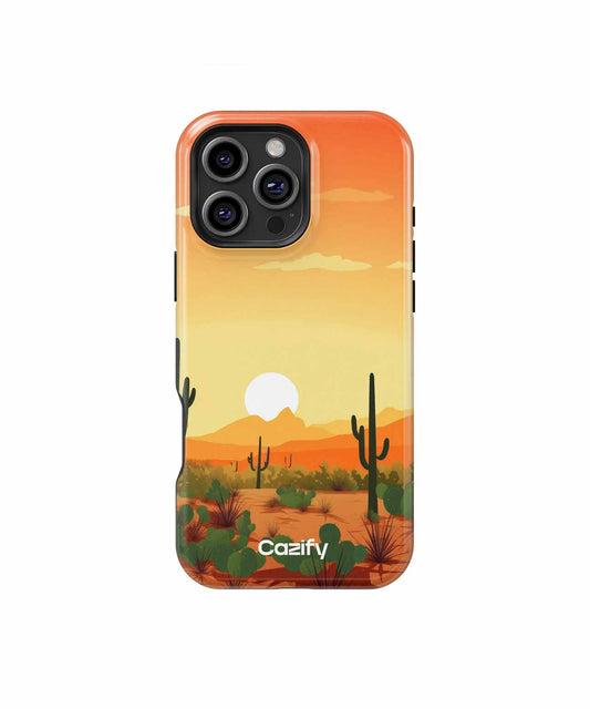 Sunny Cactus Adventure in Vibrant Desert iPhone case Case Cazify - Delivery Canada