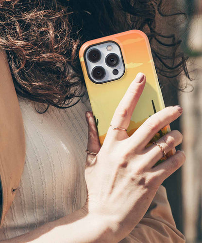 Sunny Cactus Adventure in Vibrant Desert iPhone case Case Cazify - Delivery Canada