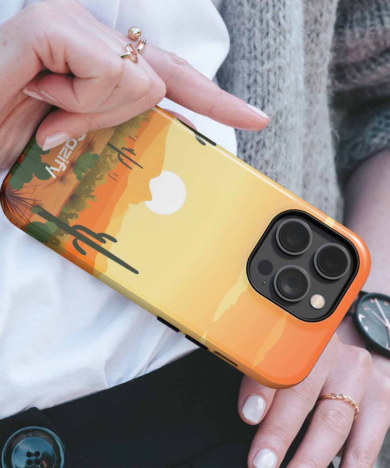 Sunny Cactus Adventure in Vibrant Desert iPhone case Case Cazify - Delivery Canada