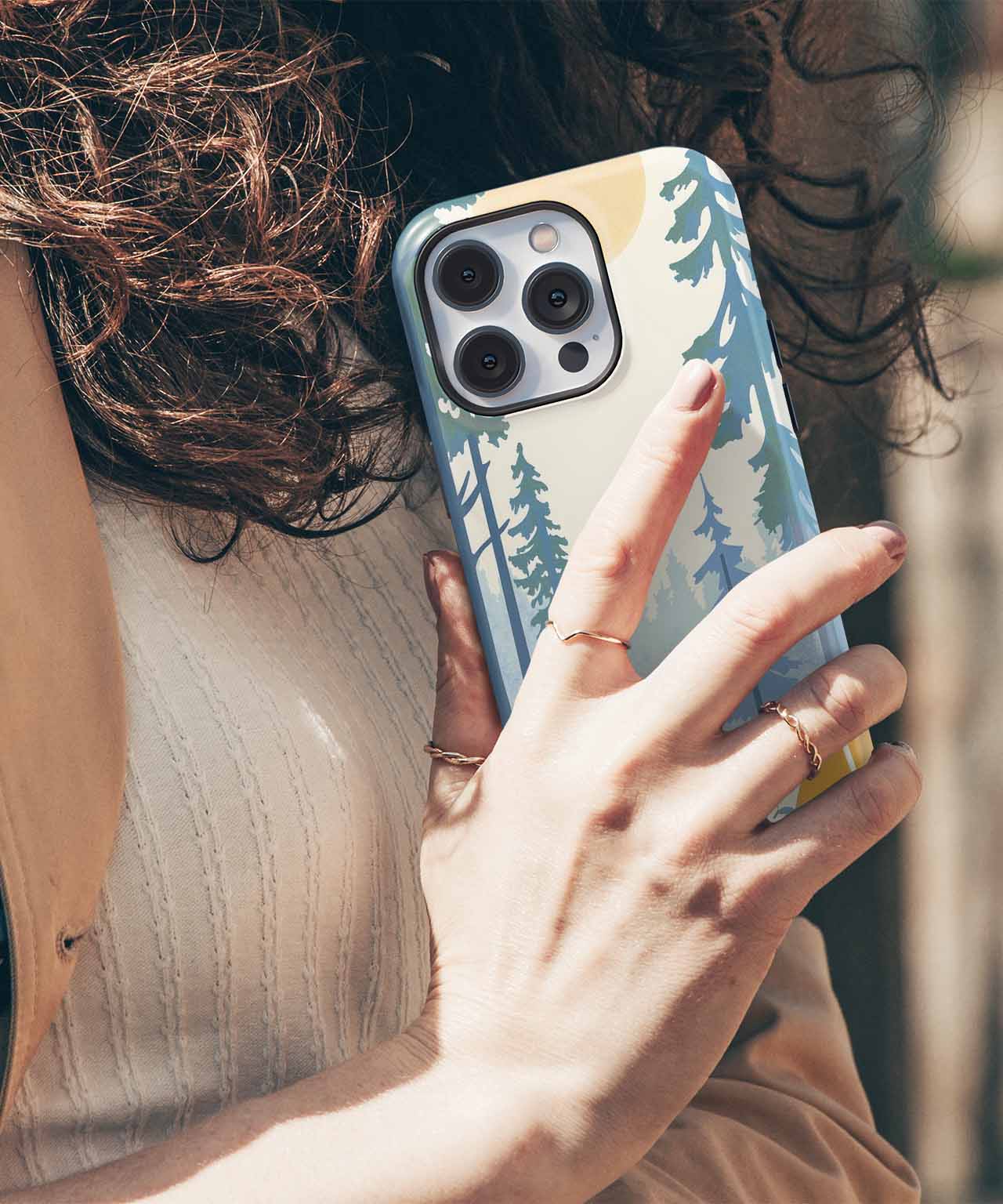Sunny Camping Adventure in the Woods iPhone case Case Cazify - Delivery Canada