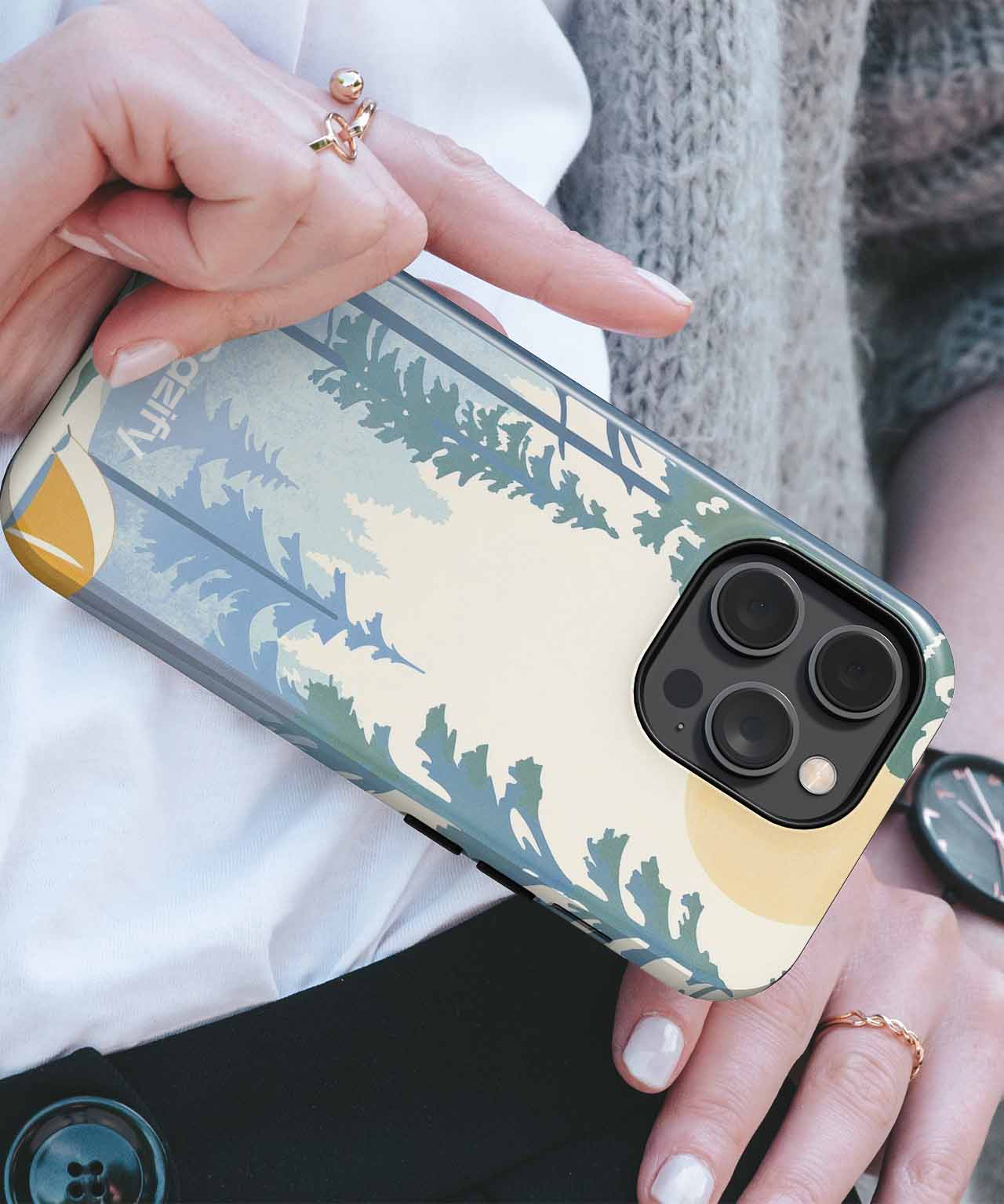 Sunny Camping Adventure in the Woods iPhone case Case Cazify - Delivery Canada