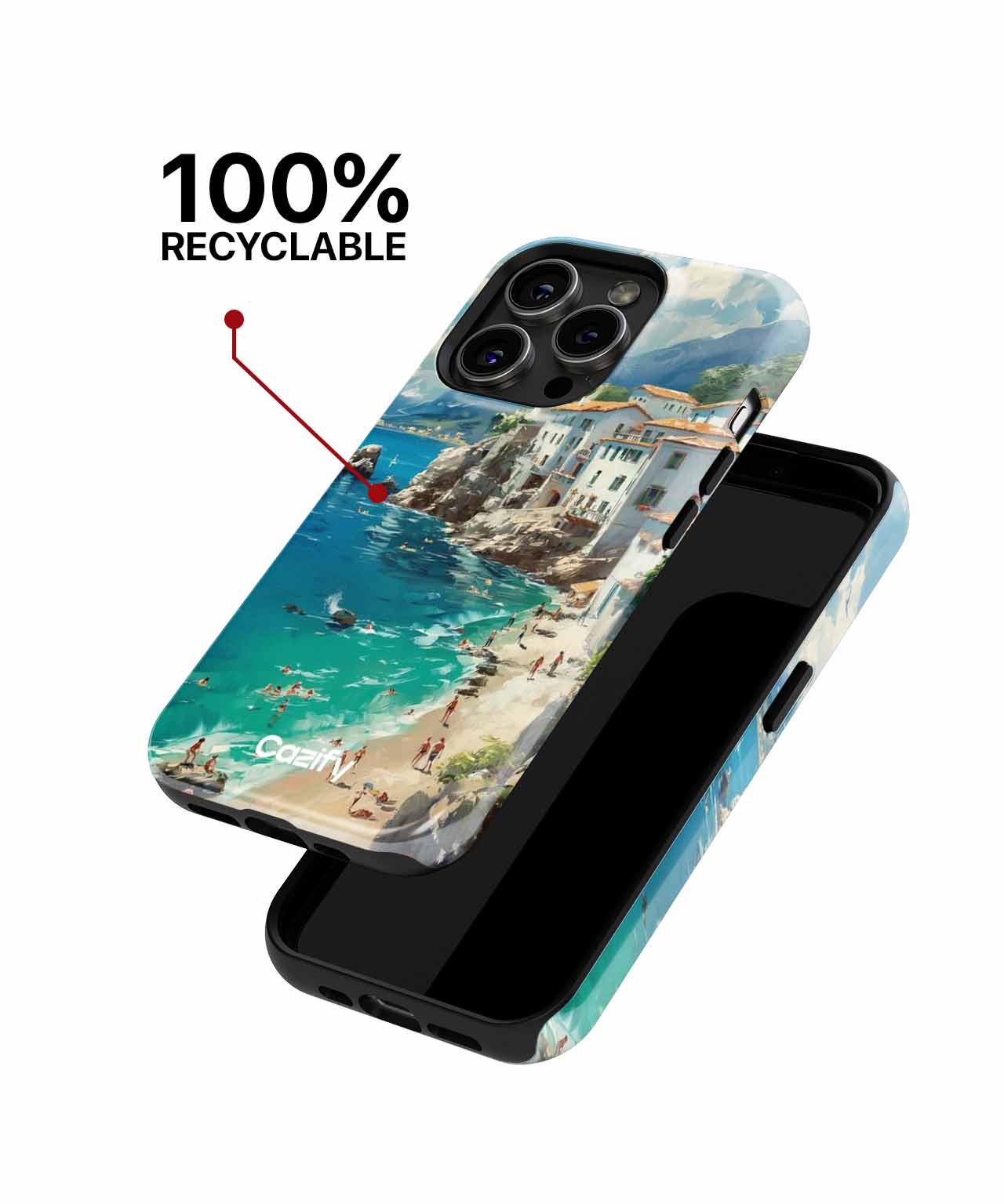 Sunny Coastal Bliss with Lighthouse Views iPhone case Case Cazify - Delivery Canada