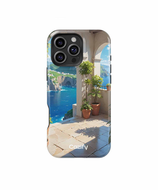Sunny Coastal Oasis with Plants iPhone case Case Cazify - Delivery Canada
