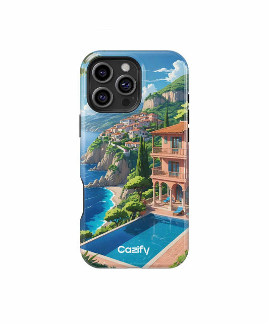 Sunny Coastal Paradise with a Pool iPhone case Case Cazify - Delivery Canada