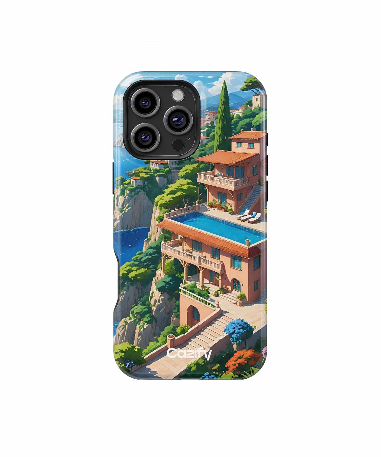 Sunny Coastal Retreat with a Splash iPhone case Case Cazify - Delivery Canada