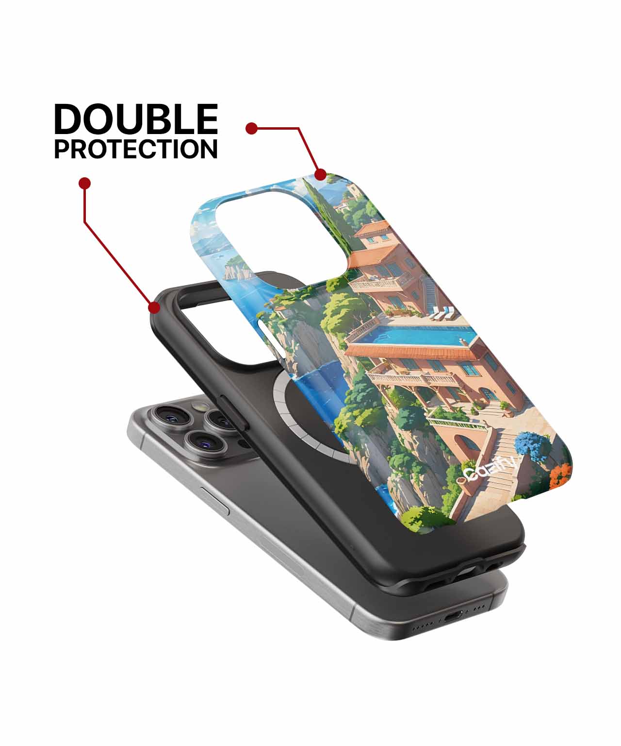 Sunny Coastal Retreat with a Splash iPhone case Case Cazify - Delivery Canada