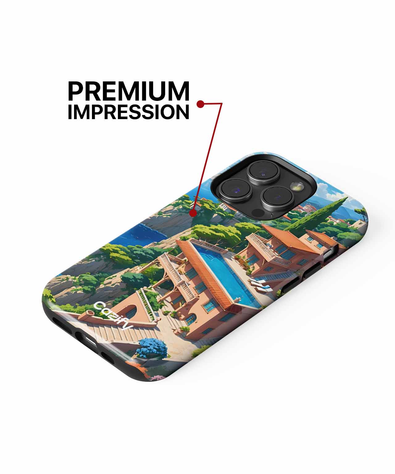 Sunny Coastal Retreat with a Splash iPhone case Case Cazify - Delivery Canada