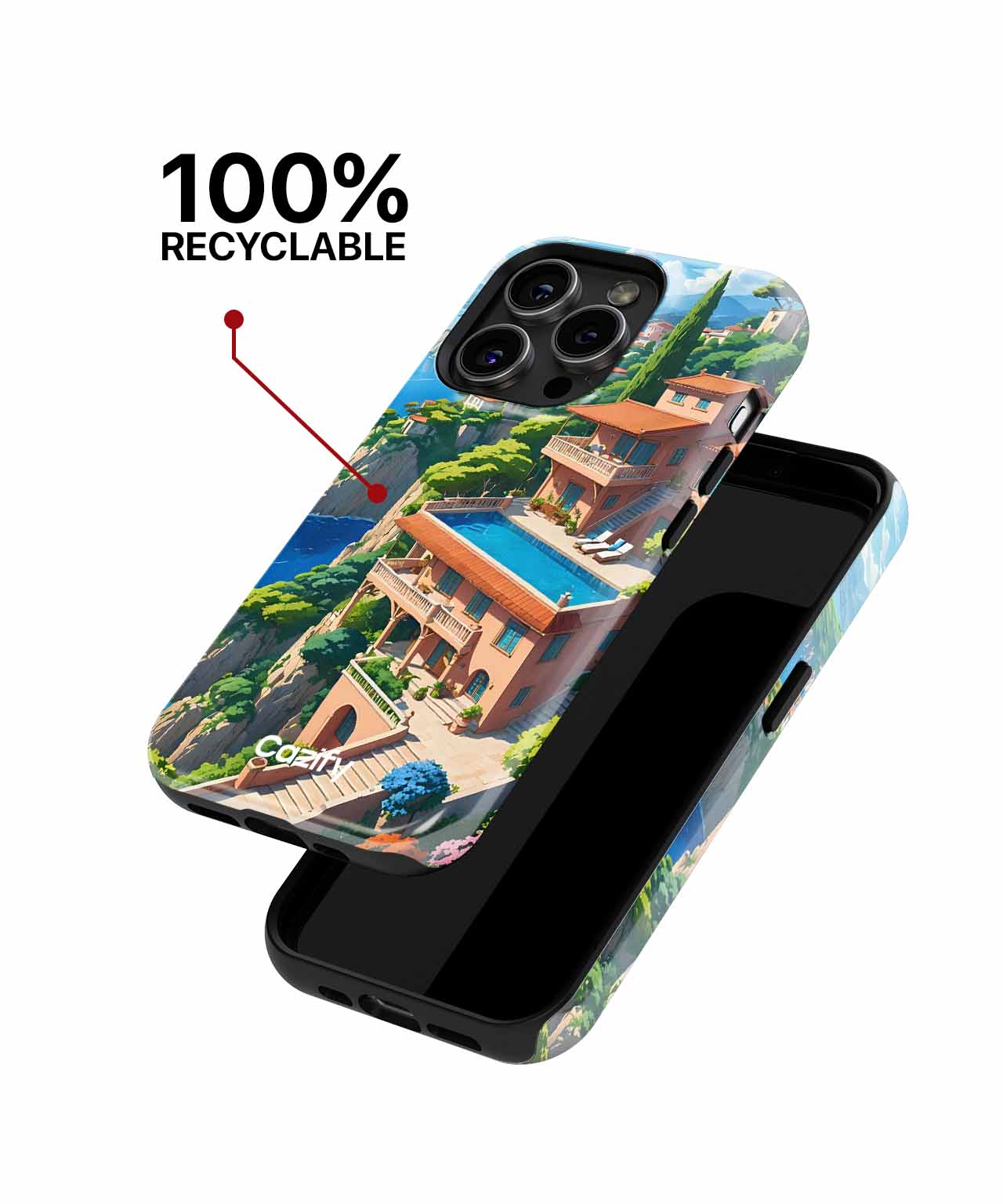 Sunny Coastal Retreat with a Splash iPhone case Case Cazify - Delivery Canada