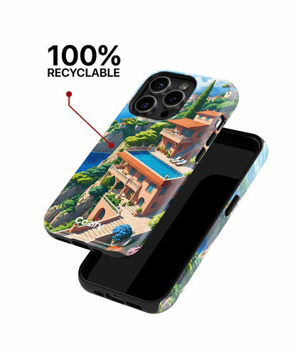 Sunny Coastal Retreat with a Splash iPhone case Case Cazify - Delivery Canada