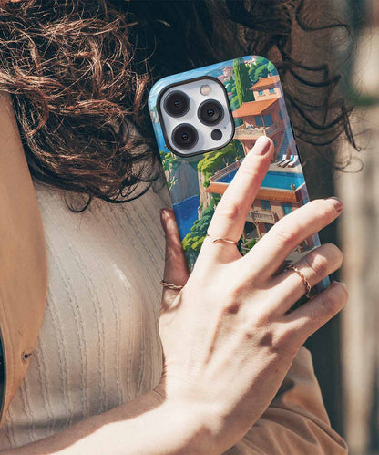 Sunny Coastal Retreat with a Splash iPhone case Case Cazify - Delivery Canada