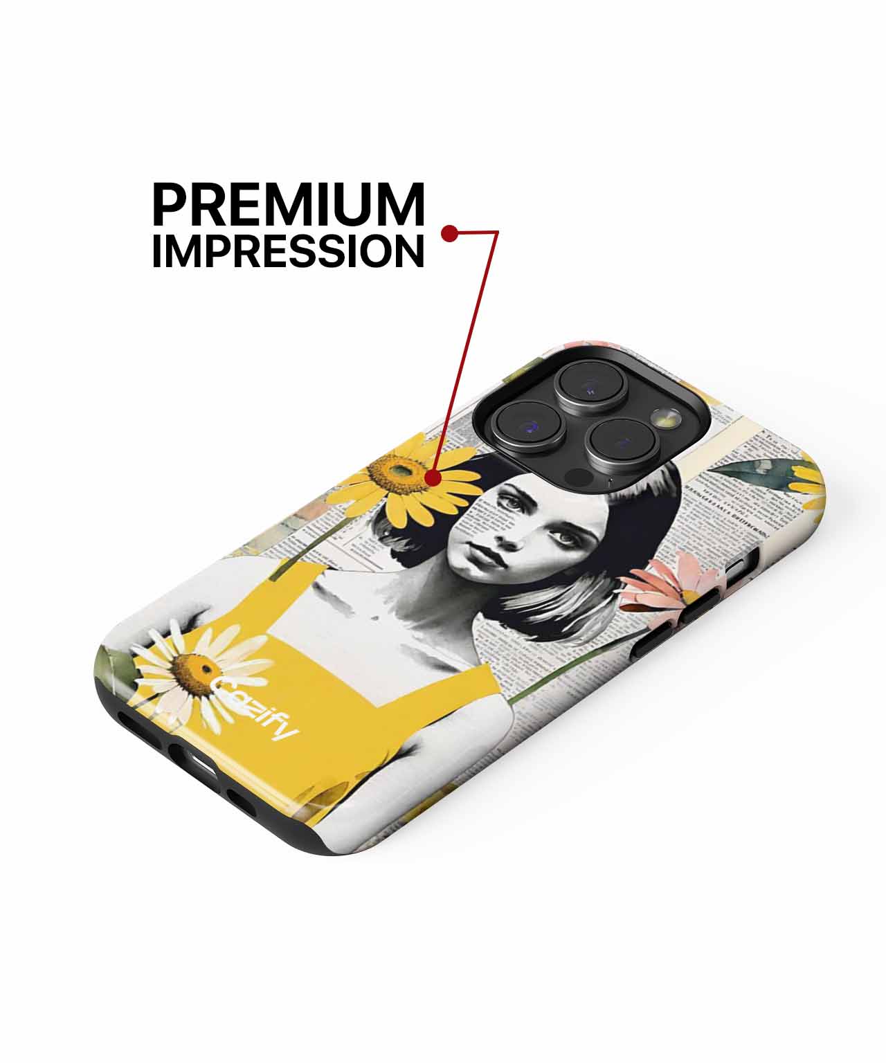 Sunny Daisy Girl in Colorful Harmony iPhone case Case Cazify - Delivery Canada