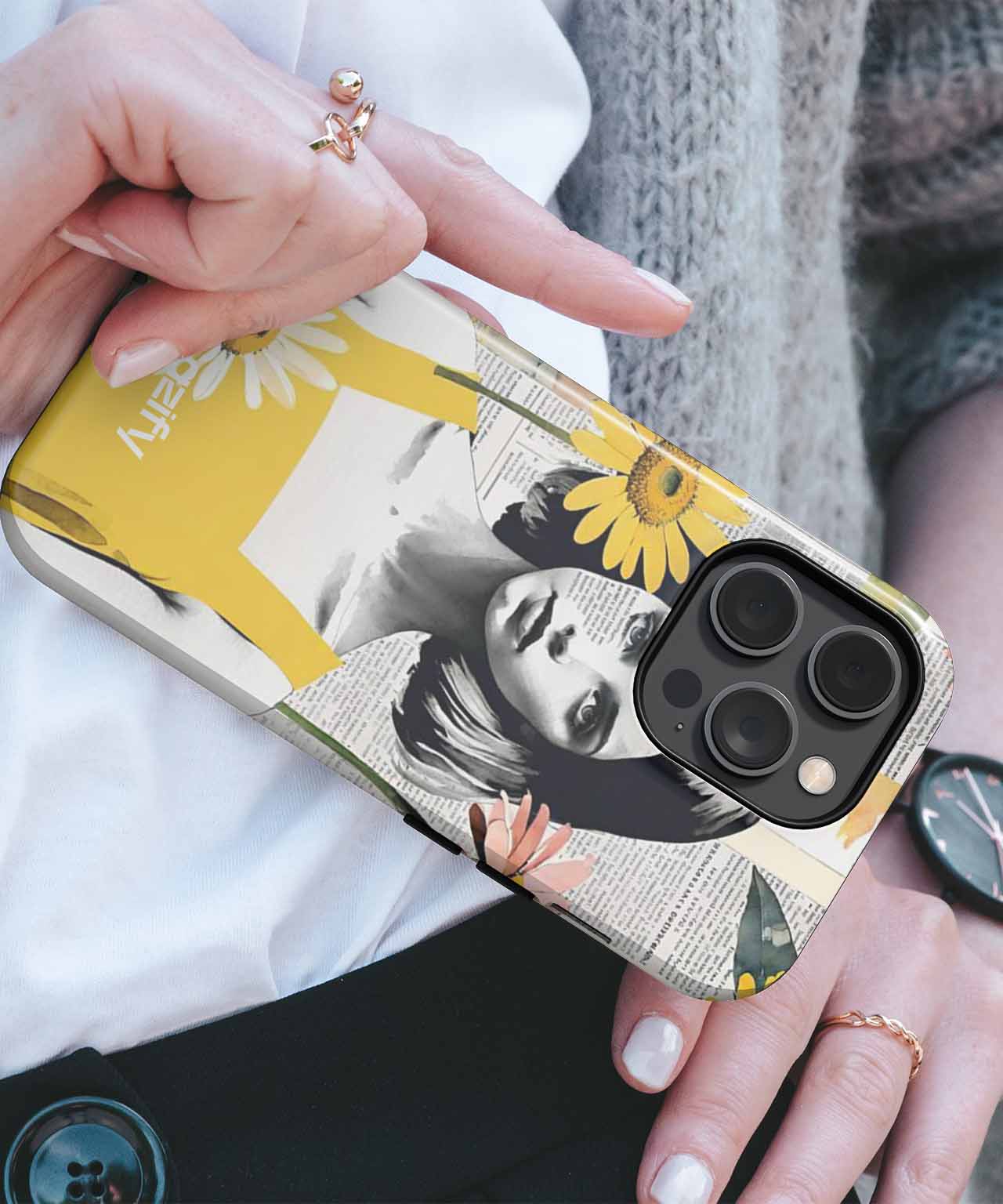 Sunny Daisy Girl in Colorful Harmony iPhone case Case Cazify - Delivery Canada
