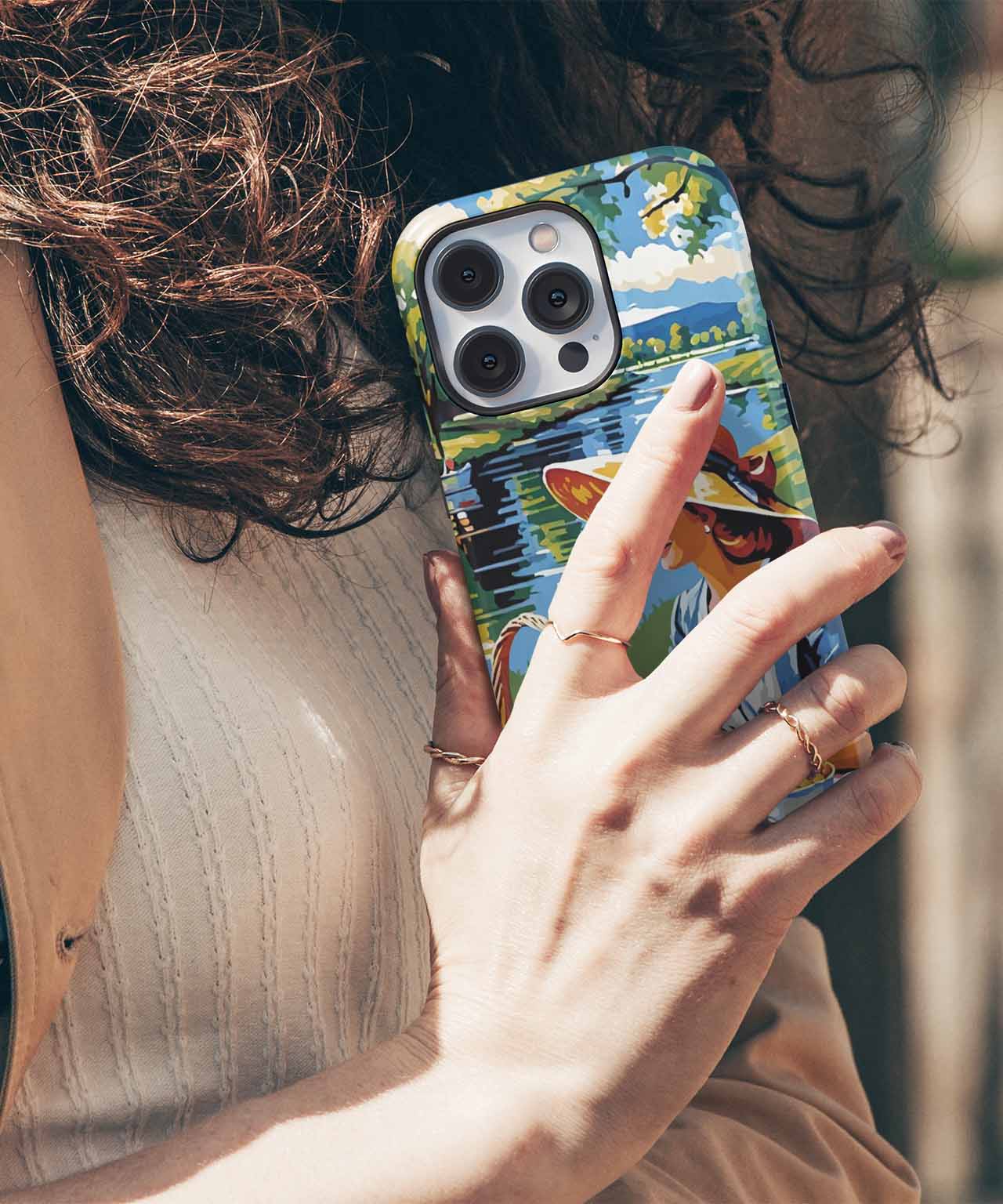 Sunny Daydream Picnic by the Lake iPhone case Case Cazify - Delivery Canada