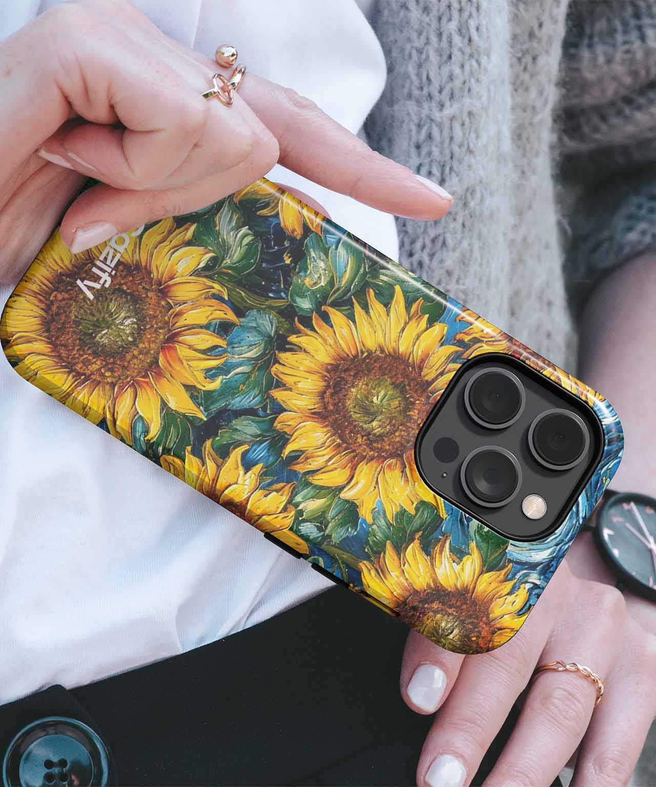 Sunny Delightful Sunflowers Dance iPhone case Case Cazify - Delivery Canada